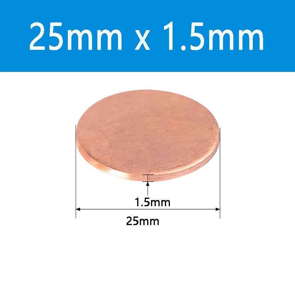 T2 Solid Pure Round Copper Sheet Flat Round Copper Disc Blank Round Metal Sheet
