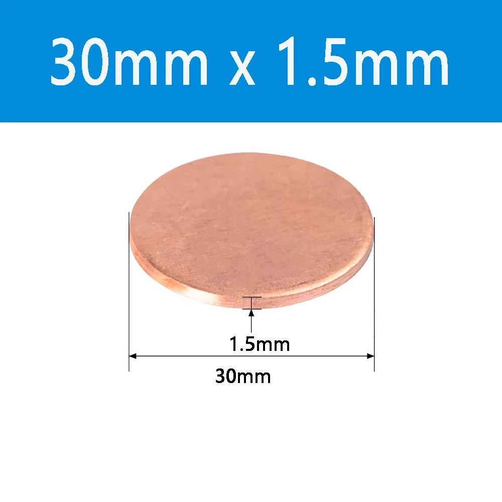 T2 Solid Pure Round Copper Sheet Flat Round Copper Disc Blank Round Metal Sheet