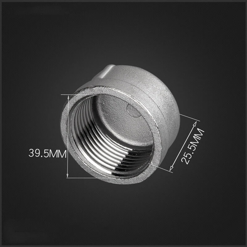304 Stainless Steel BSP Blanking End Cap Pipe Fittings — Male & Female 1/4" to 1-1/2"