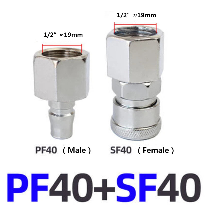 Air Hose Quick Release Coupler Set — Male & Female Compressor Fittings