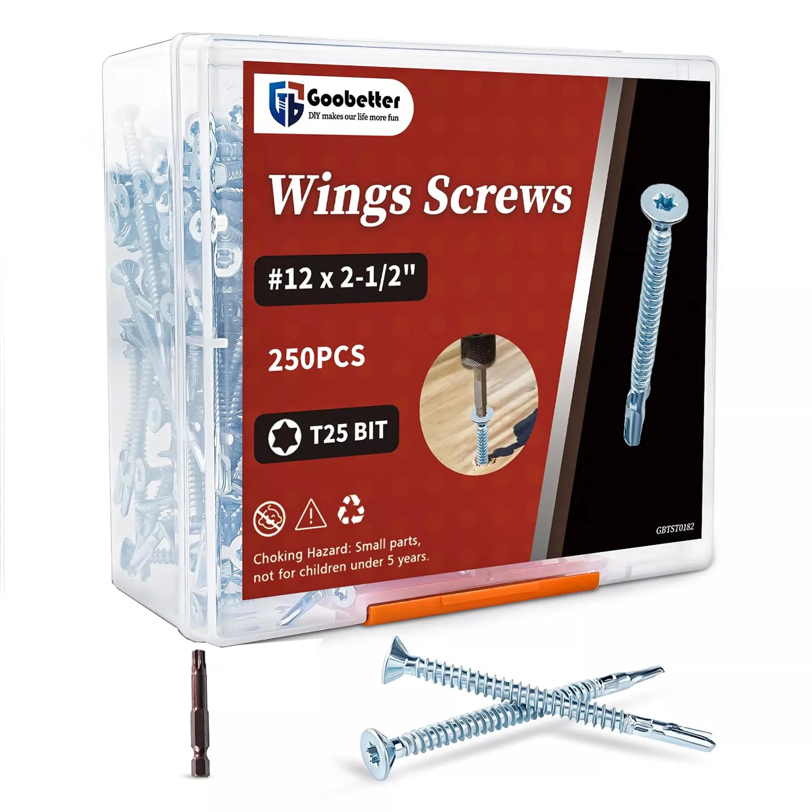 #10 #12 #14 Reamer Wood Tek Screws Set Wood to Metal Fastening Reamer Wings Torx/Star Drive
