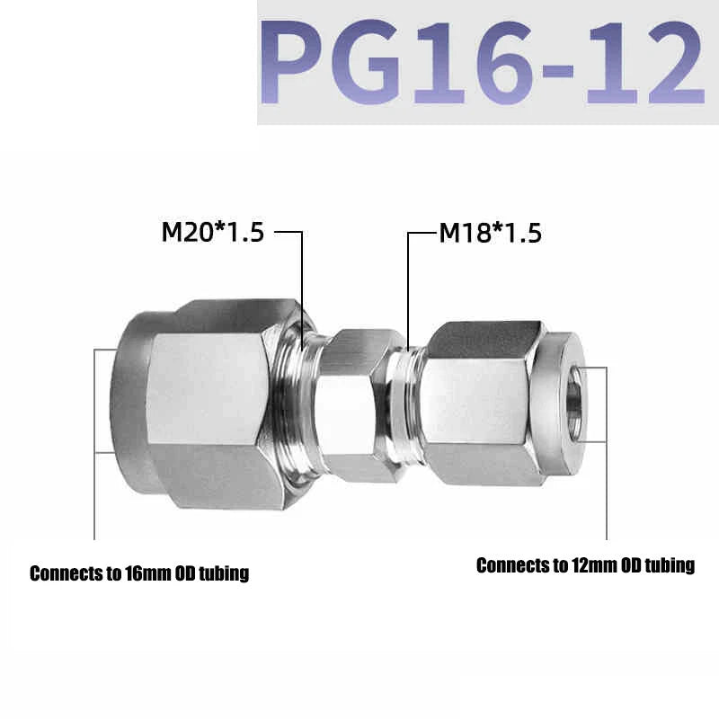 304 Stainless Steel Compression Reducing Connector | A2 Push-Fit Tube Reducer