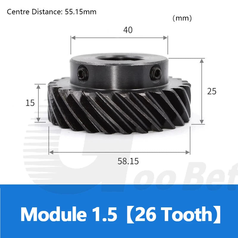 Module 1 1.5 2 Helical Gear C45 Steel Left-handed 45° 13 - 30 Tooth Motor Pinion