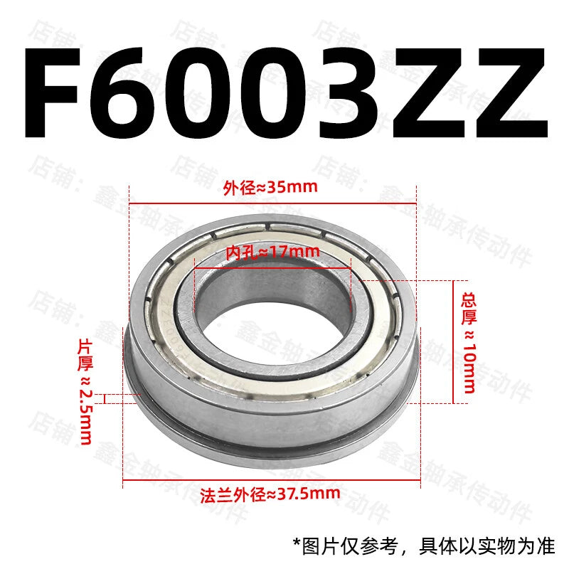 F6000 To F6006 RS/ZZ Rubber Or Metal Seals Flange Deep Groove Ball Bearings