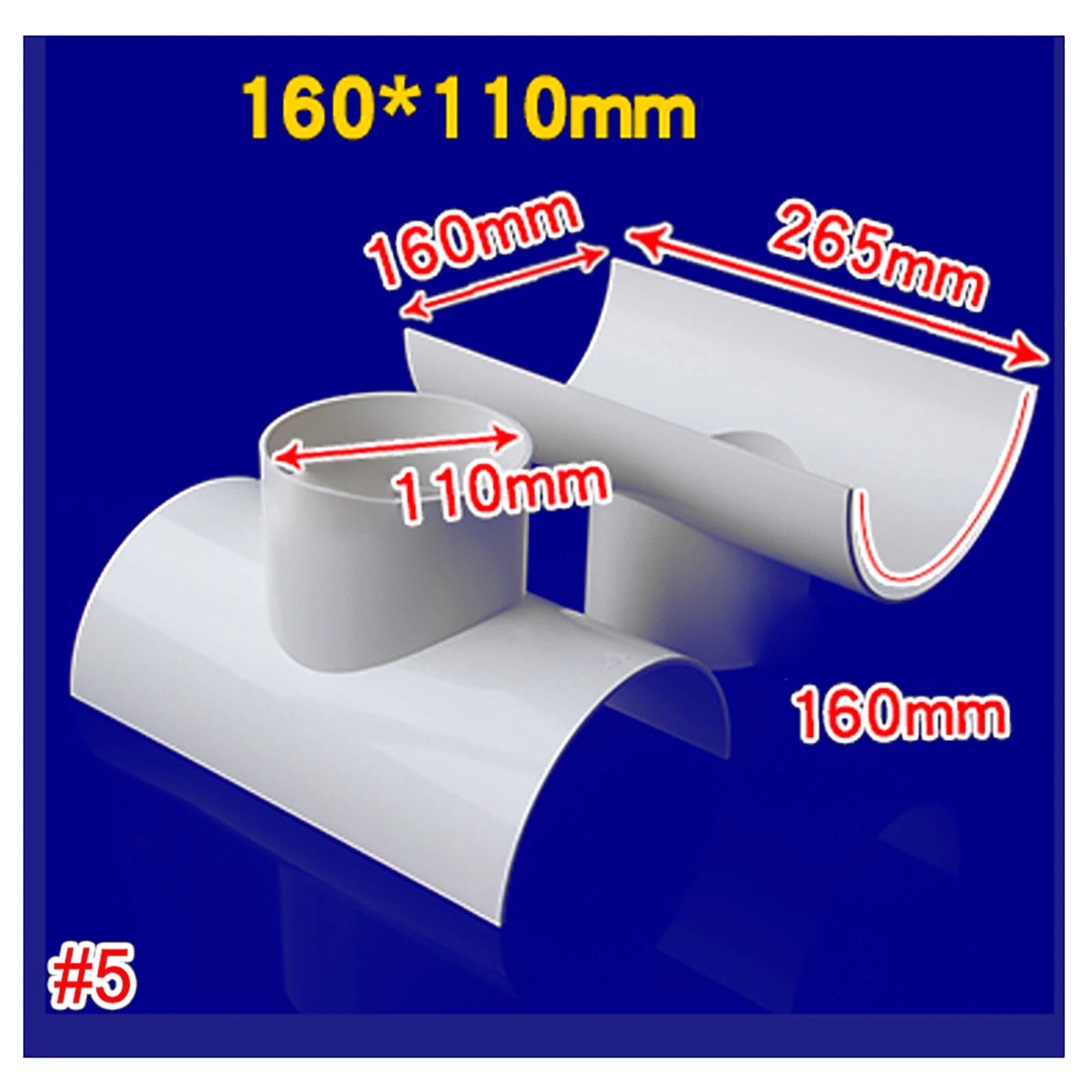 PVC Repair Pipe Fitting Reducing Tee Reducer Drain Pipe Fittings White 50- 110mm