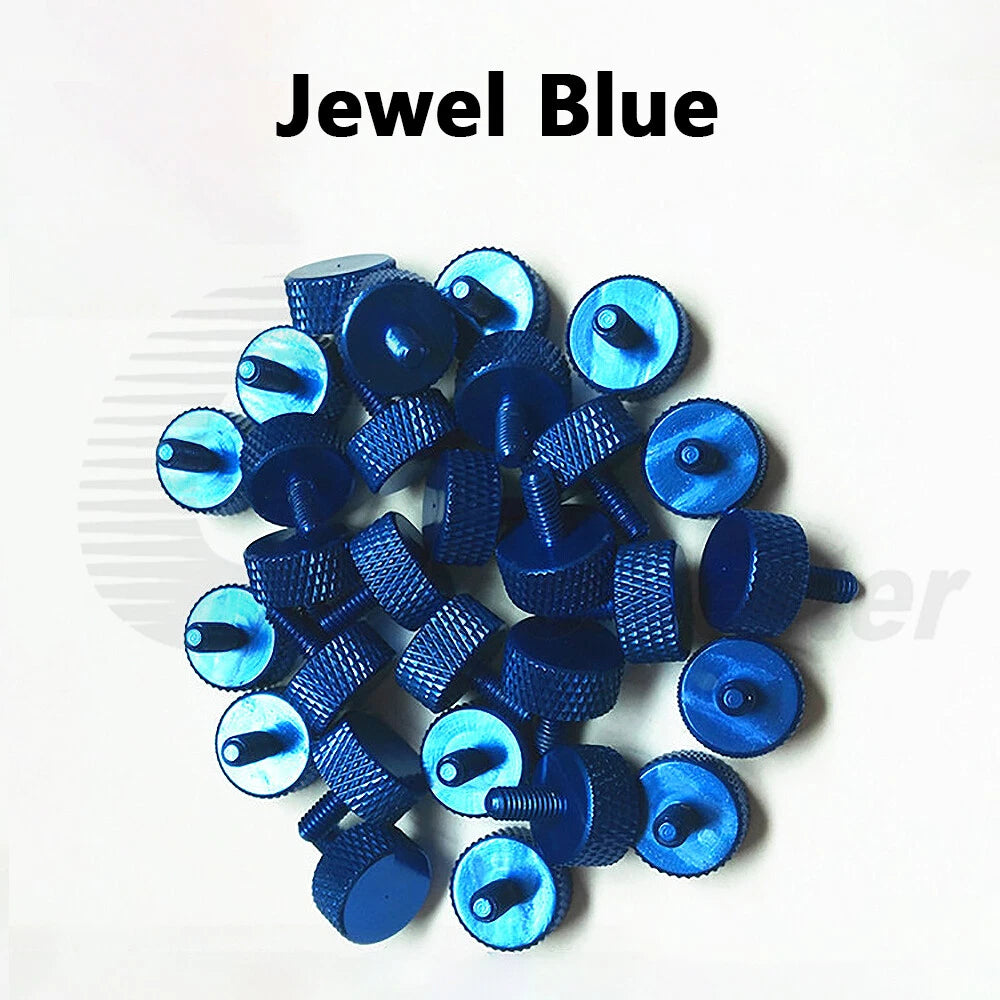 M4 M6 Knurled Thumb Screws Hand Grip Bolts 6-30mm Aluminum Anodised 10 Color D14