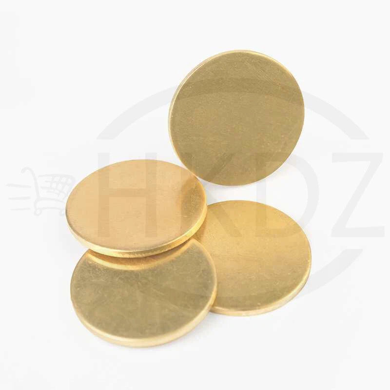 H62 Solid Brass Discs Plate Round Sheets Thickess 0.3mm-3mm Diameters 10-300mm