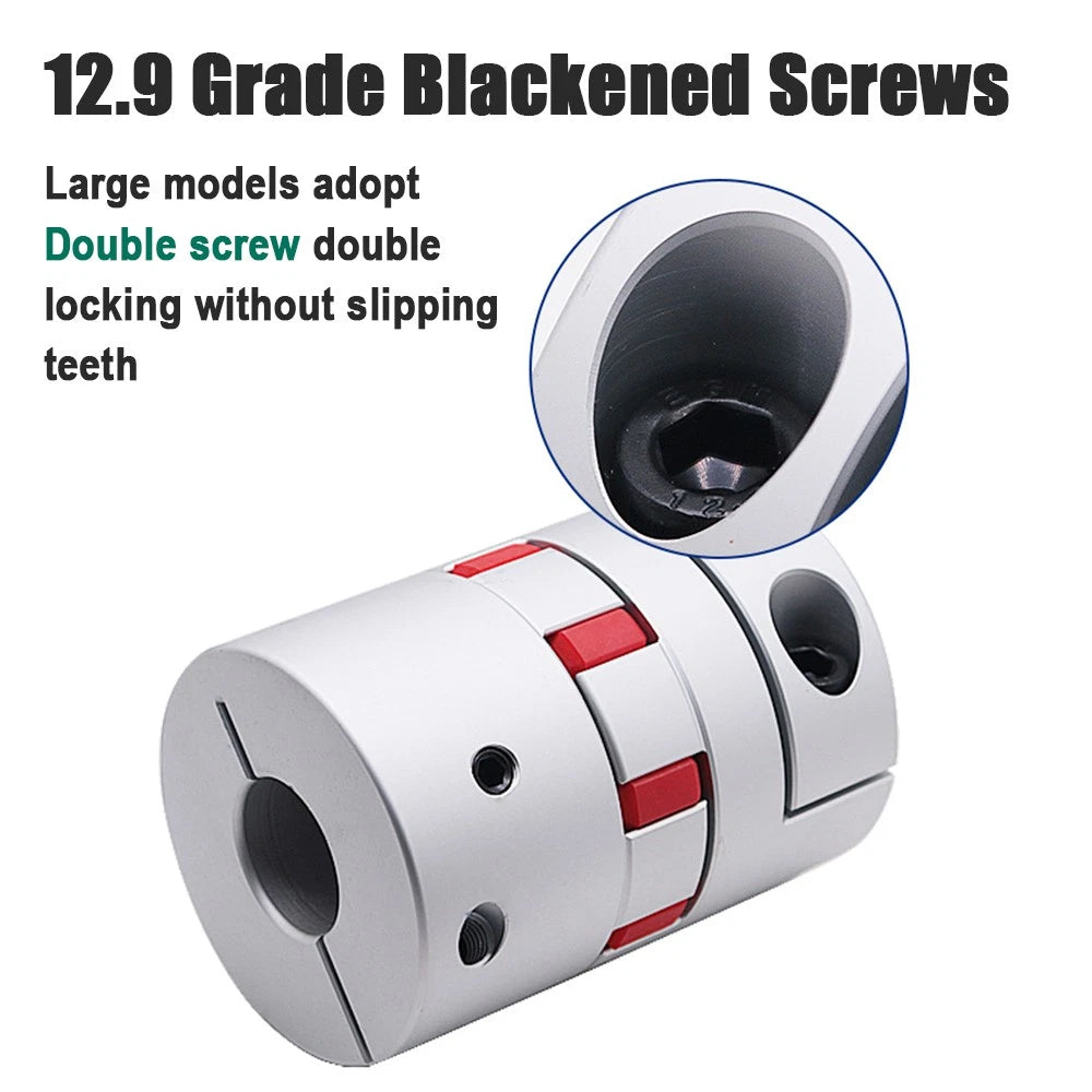 Bore 8mm to 22mm CNC Flexible Plum Coupling Shaft Coupler Connect D40 x L55/L66