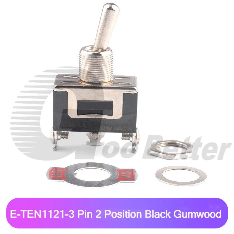 Heavy Duty Toggle Switch On-Off / On-Off-On — SPST/SPDT 2/3 Position, 2/4/6 Pin, 5A 250VAC