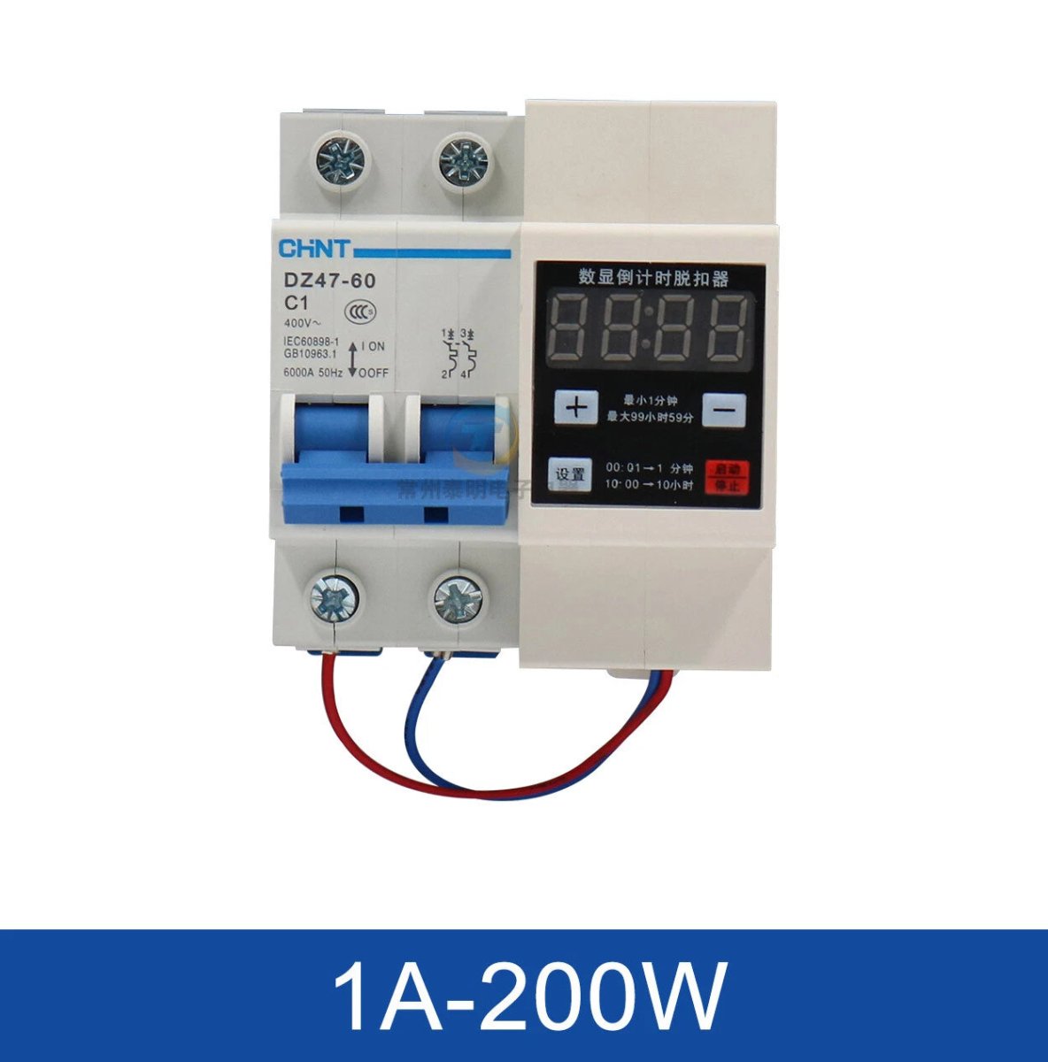 DZ47 MCB Circuit Breaker +Timing Controller DC 2P 1A 10A 16A 20A 25A 32A 40A 50A 60A - HomeDIYer