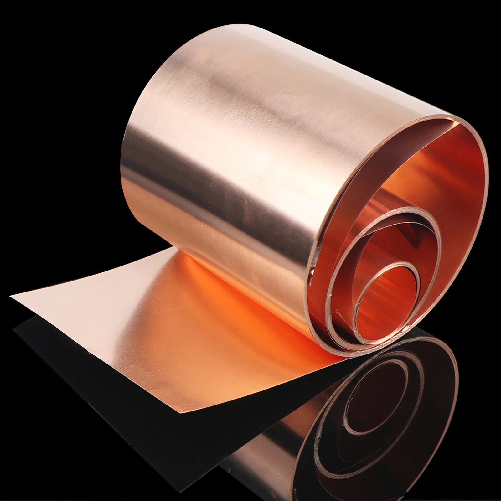 99.9% Copper Sheet Roll Metal Foil Plate 0.01mm-0.06mm Thick, 5mm-300mm Width