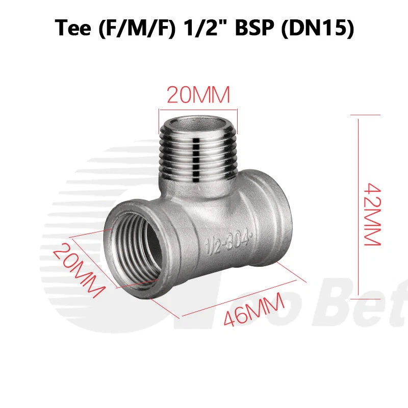BSP Threaded Stainless Steel Pipe Fittings 304 — Elbow, Tee, Nipple, Socket & More