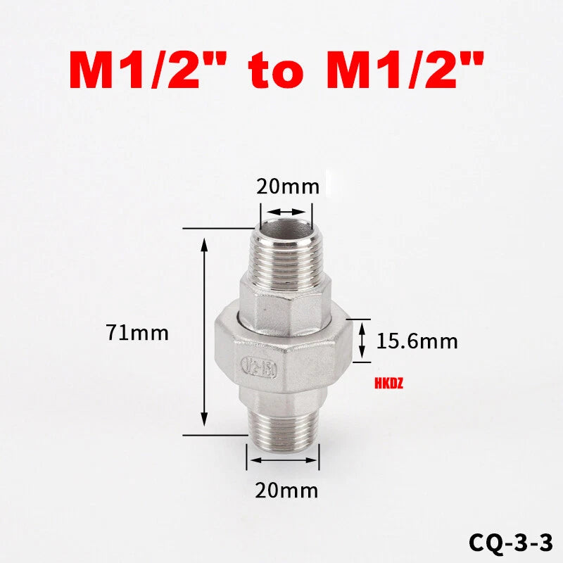 BSP Reducing Fittings 304 Stainless Steel Male Female Adaptor Straight Nipples