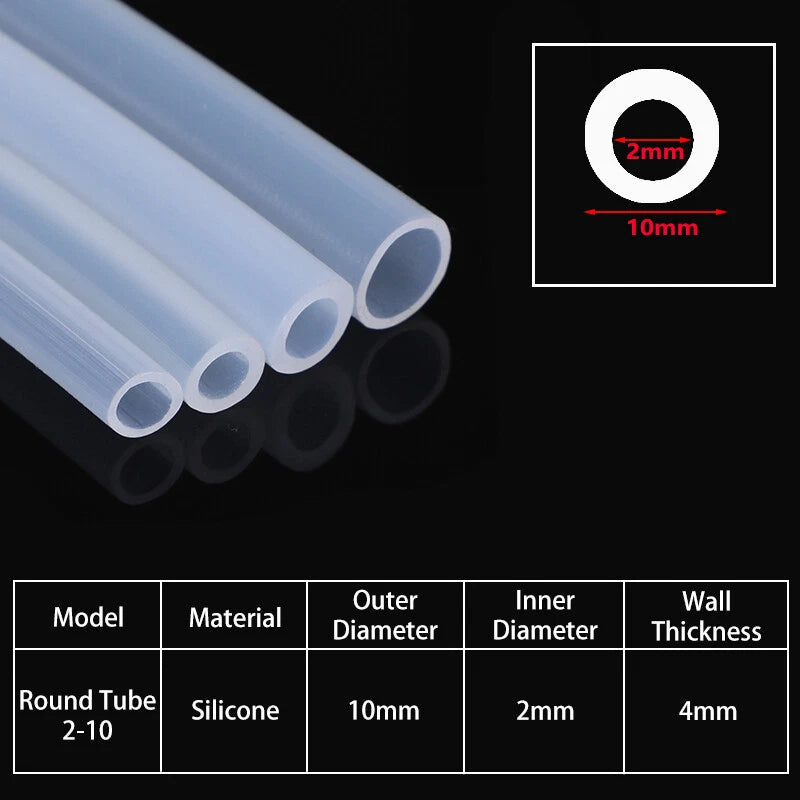 Silicone Rubber Hose Pipe Tubing ID 2mm-29mm Peristaltic Pump Transparent Tube