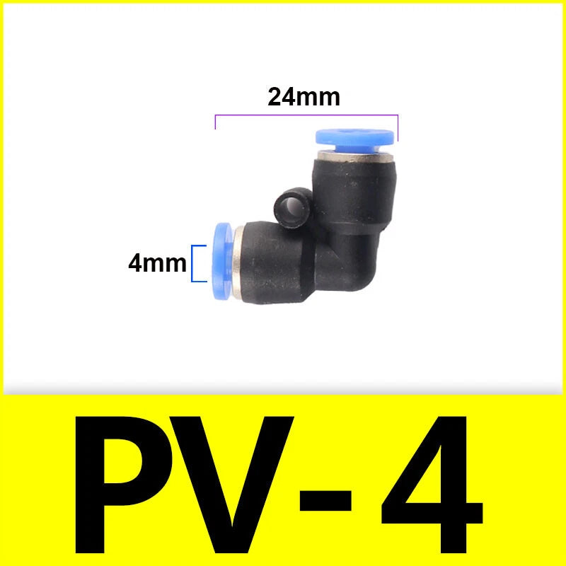 Pneumatic Push-In Elbow Fittings — Equal & Reducing Elbow Connectors for Air & Water Hose
