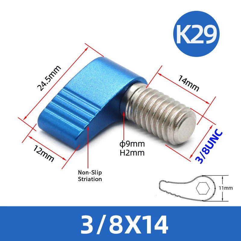 UNC 3/8" & 1/4" Wing Thumb Screws – Single & Double Wing T - Type, Aluminum & Stainless Steel - HomeDIYer