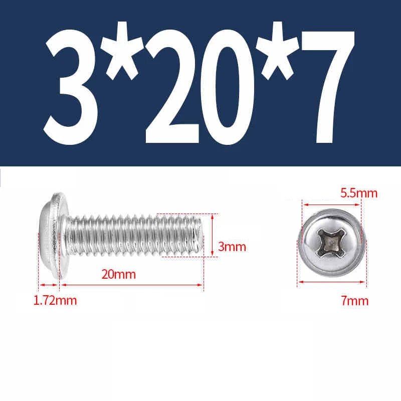 Phillips Flanged Pan Head Machine Screws 316 Stainless Steel M3 M4 M5 M6 - HomeDIYer