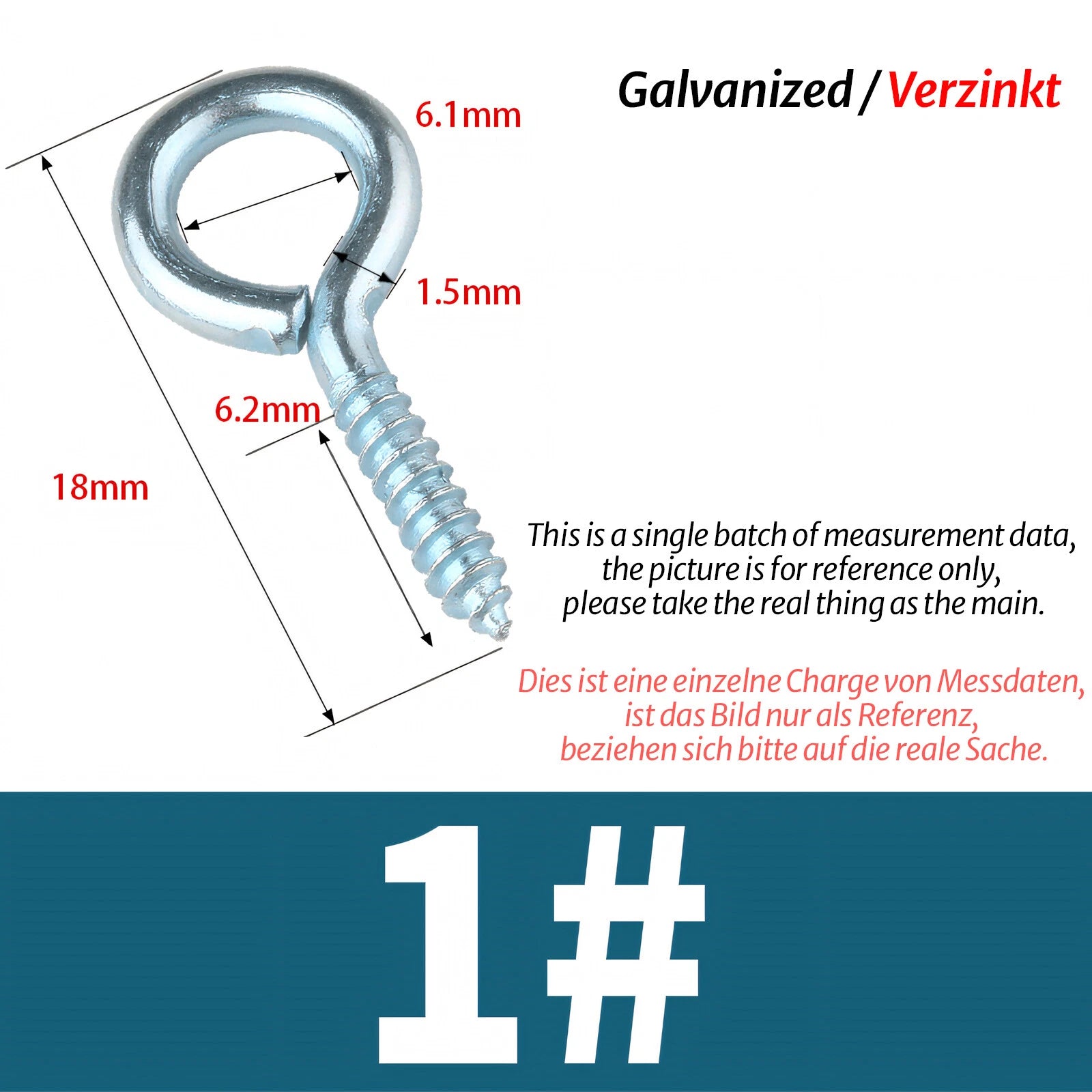 Screw-In Eye Hooks & Open Hooks — Nickel, Zinc & 304 Stainless, 16–106mm, All Sizes