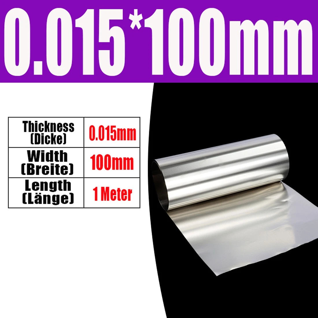 304 stainless Metal Sheet Foil Plate Strip Thickness 0.01mm-2mm Model Making DIY