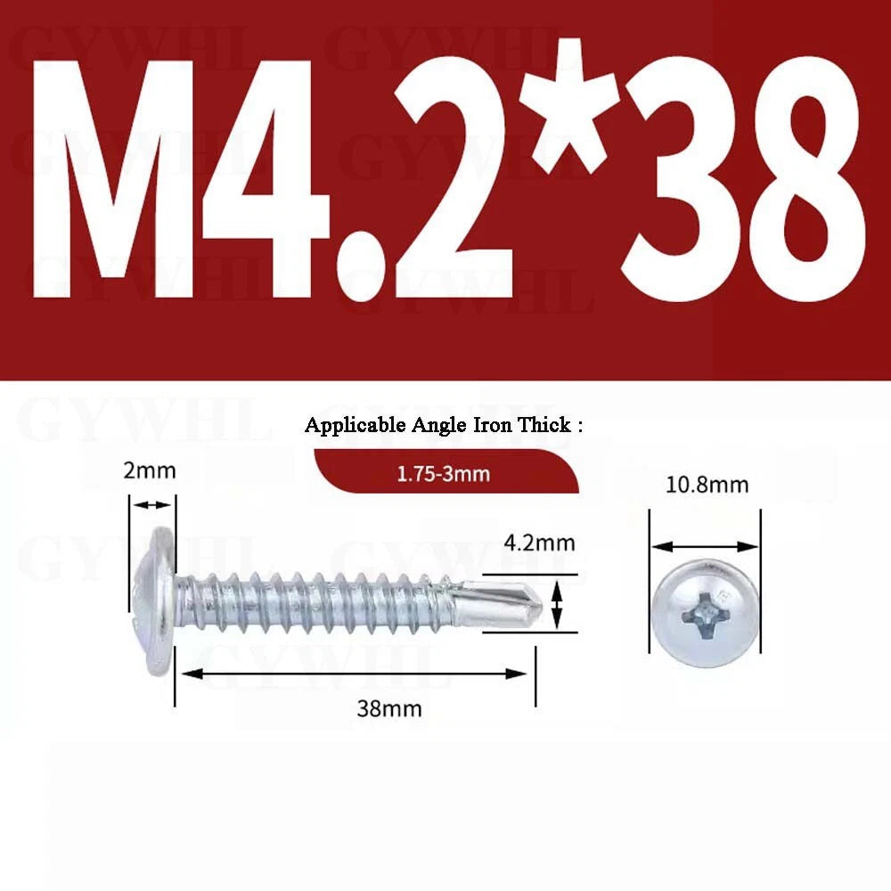 M4.2 M4.8 Self Drilling Wafer Head Screws – Steel & Stainless for Sheet Metal