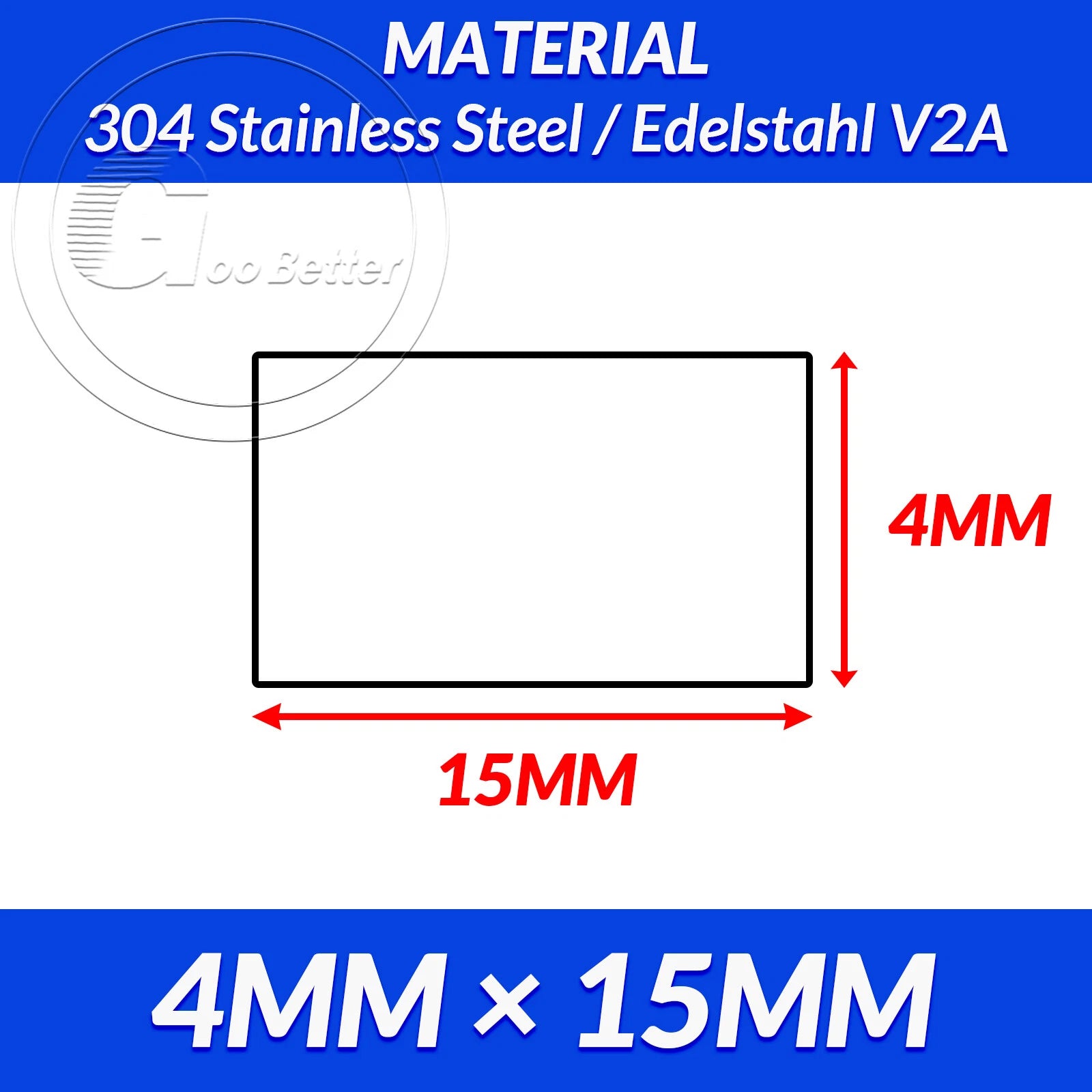 304 A2 Stainless Steel Flat Bar Metal Plate Strip Width 10MM-80MM Length 300MM