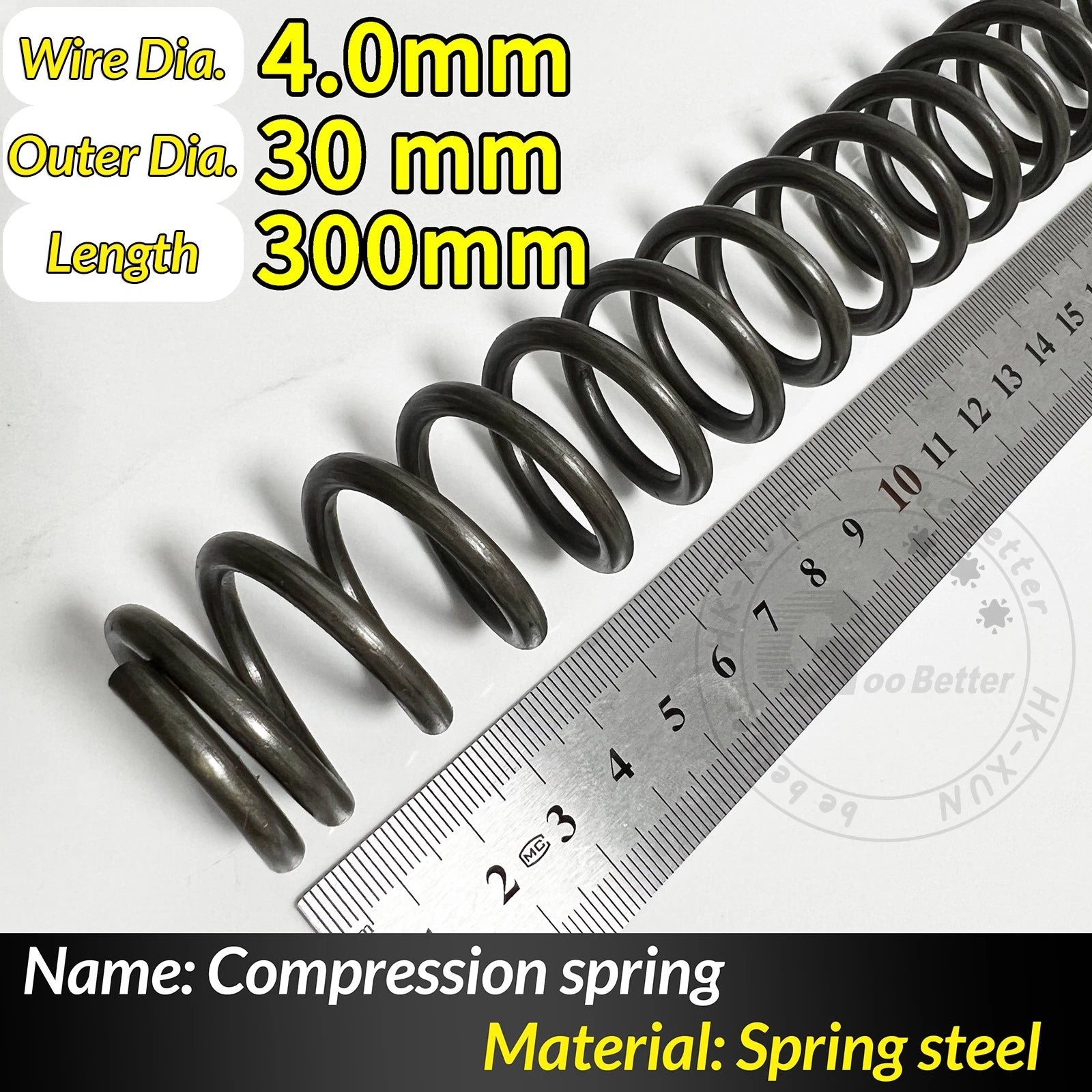 Compression Spring Pressure Springs, Wire Dia 4-5mm, OD 20-80mm, Length 300mm