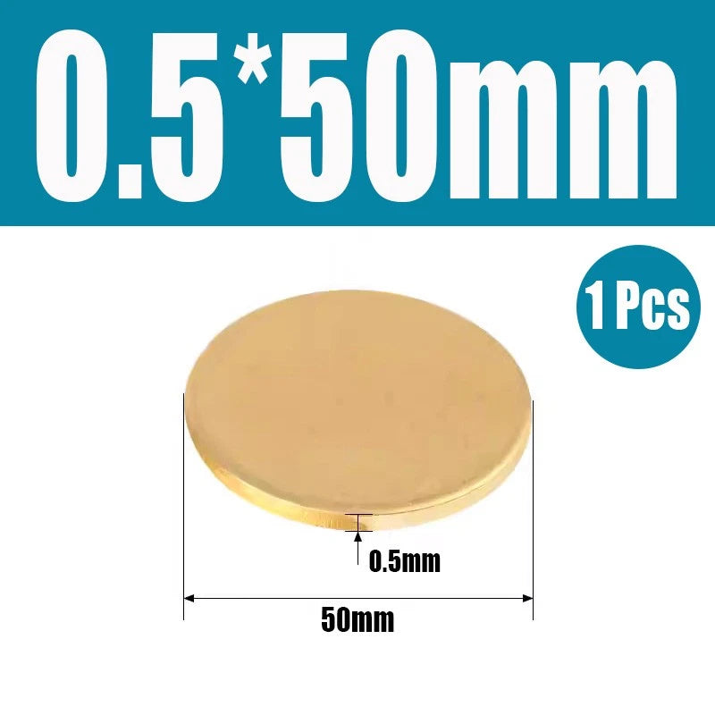 Thick 0.5mm-6mm Solid Brass Discs Blanks Discs Ø 20mm-300mm Metal Round Sheets