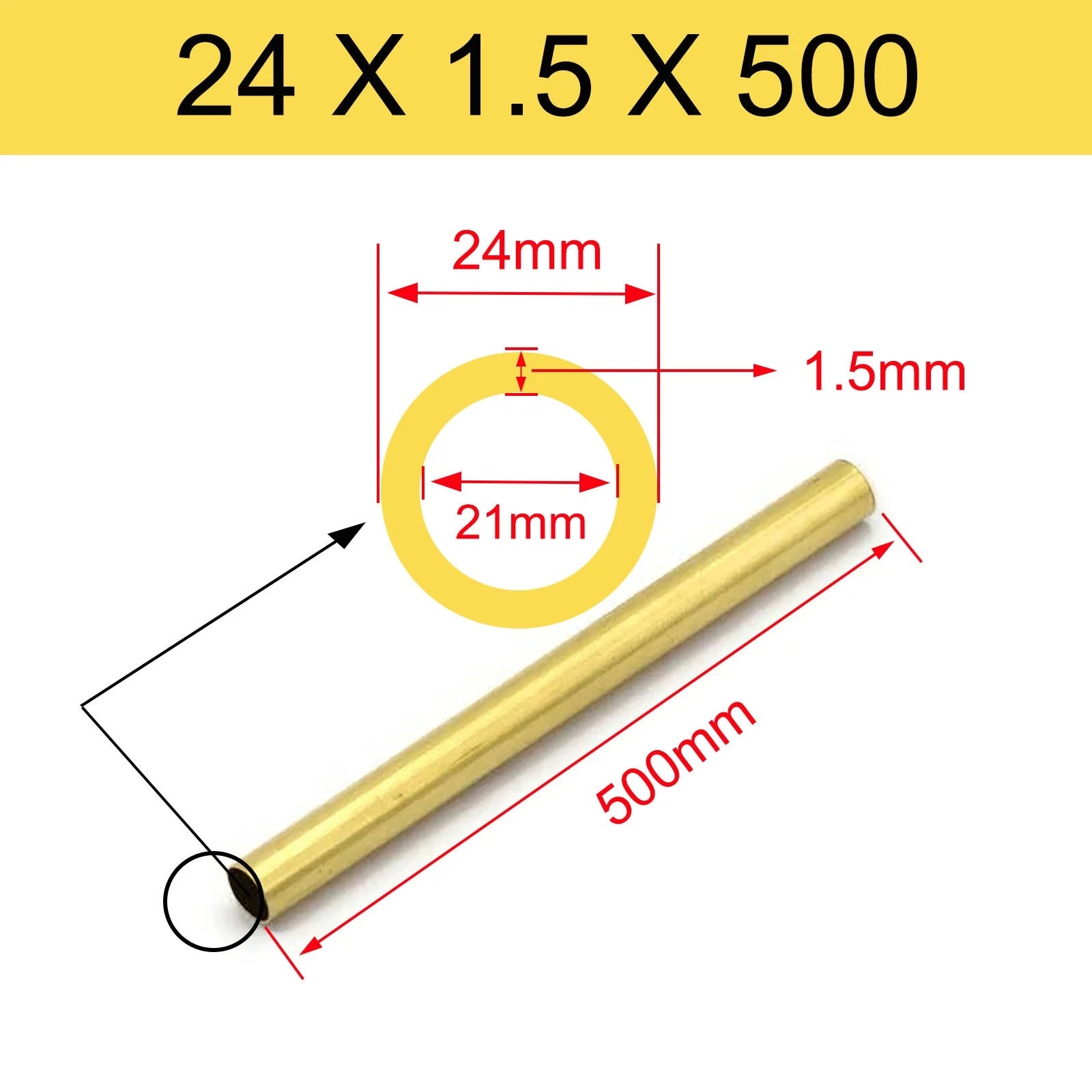 Brass Tubes ROUND PIPE Cu 62% OD 2mm 3mm 4mm 5mm 6mm 7mm 8mm 9mm 10mm To 90mm