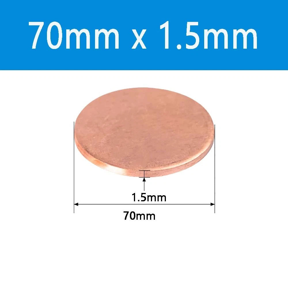 T2 Solid Pure Round Copper Sheet Flat Round Copper Disc Blank Round Metal Sheet