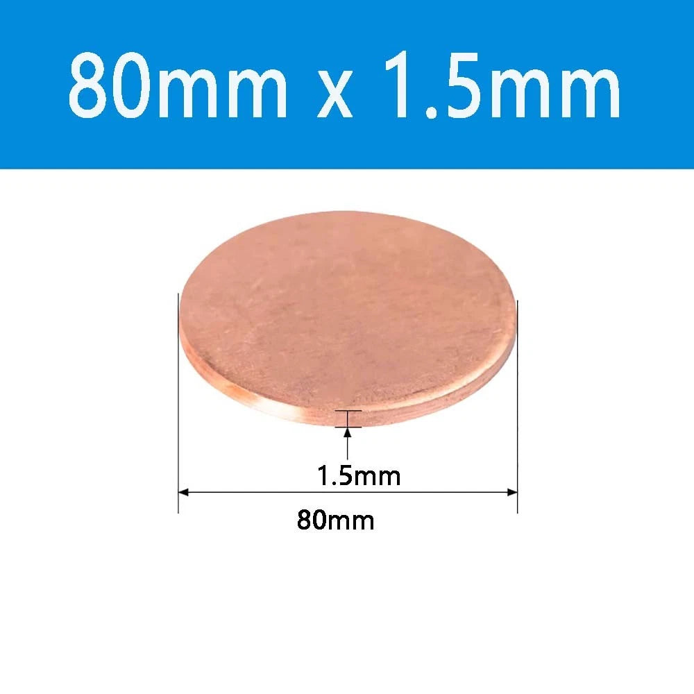 T2 Solid Pure Round Copper Sheet Flat Round Copper Disc Blank Round Metal Sheet