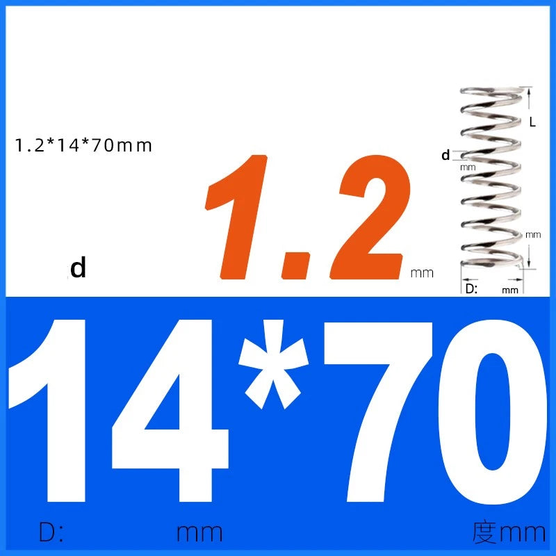 Compression Spring 1.2mm Wire Dia 14mm - 20mm OD Small Pressure Springs