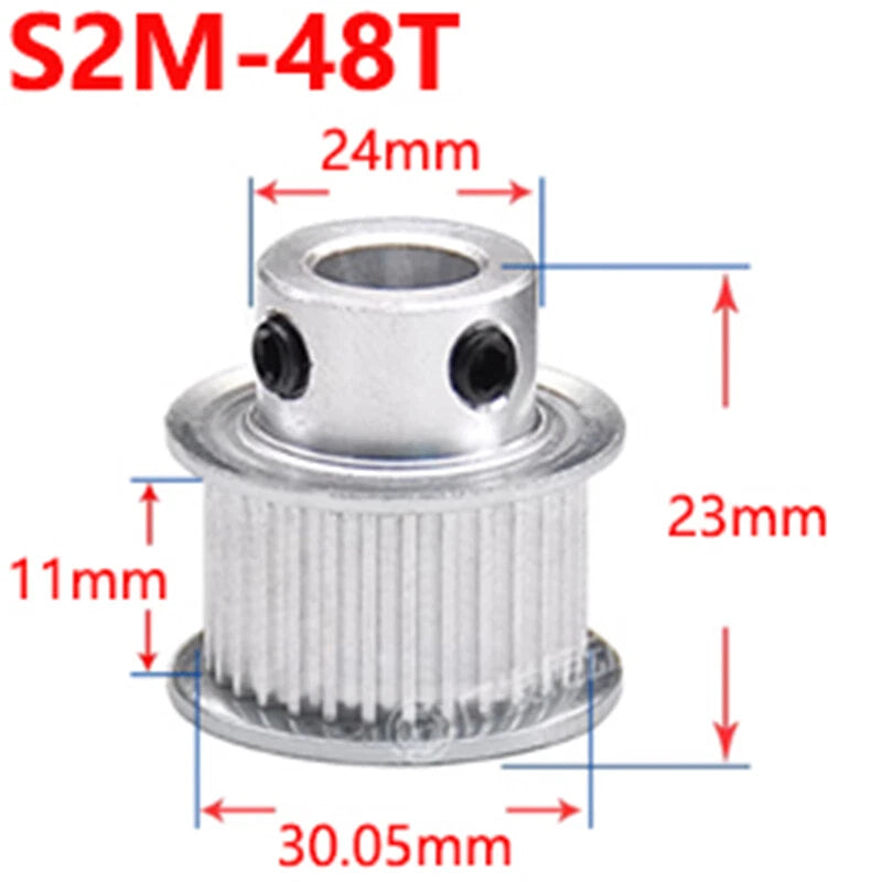 S2M 28-50T Timing Pulley 10mm Belt Synchronous Wheel Gear 3D Printer Bore 4-15mm