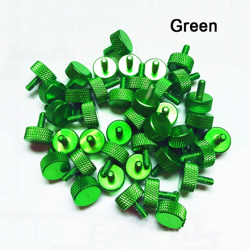 M3 Aluminum Anodized Knurled Thumb Screws for PC Case — 5 / 6 / 8mm