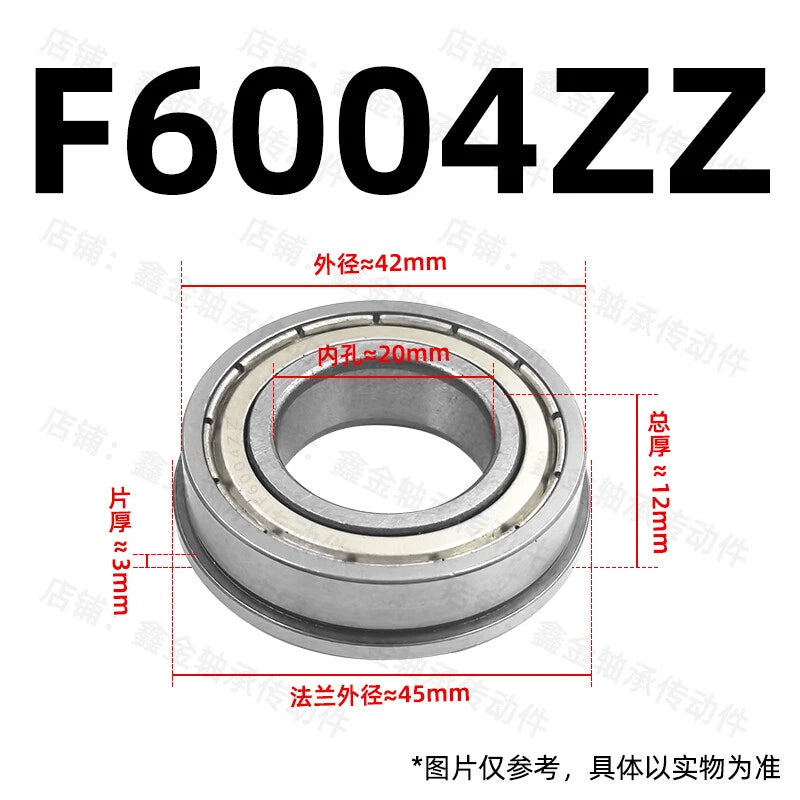 F6000 To F6006 RS/ZZ Rubber Or Metal Seals Flange Deep Groove Ball Bearings