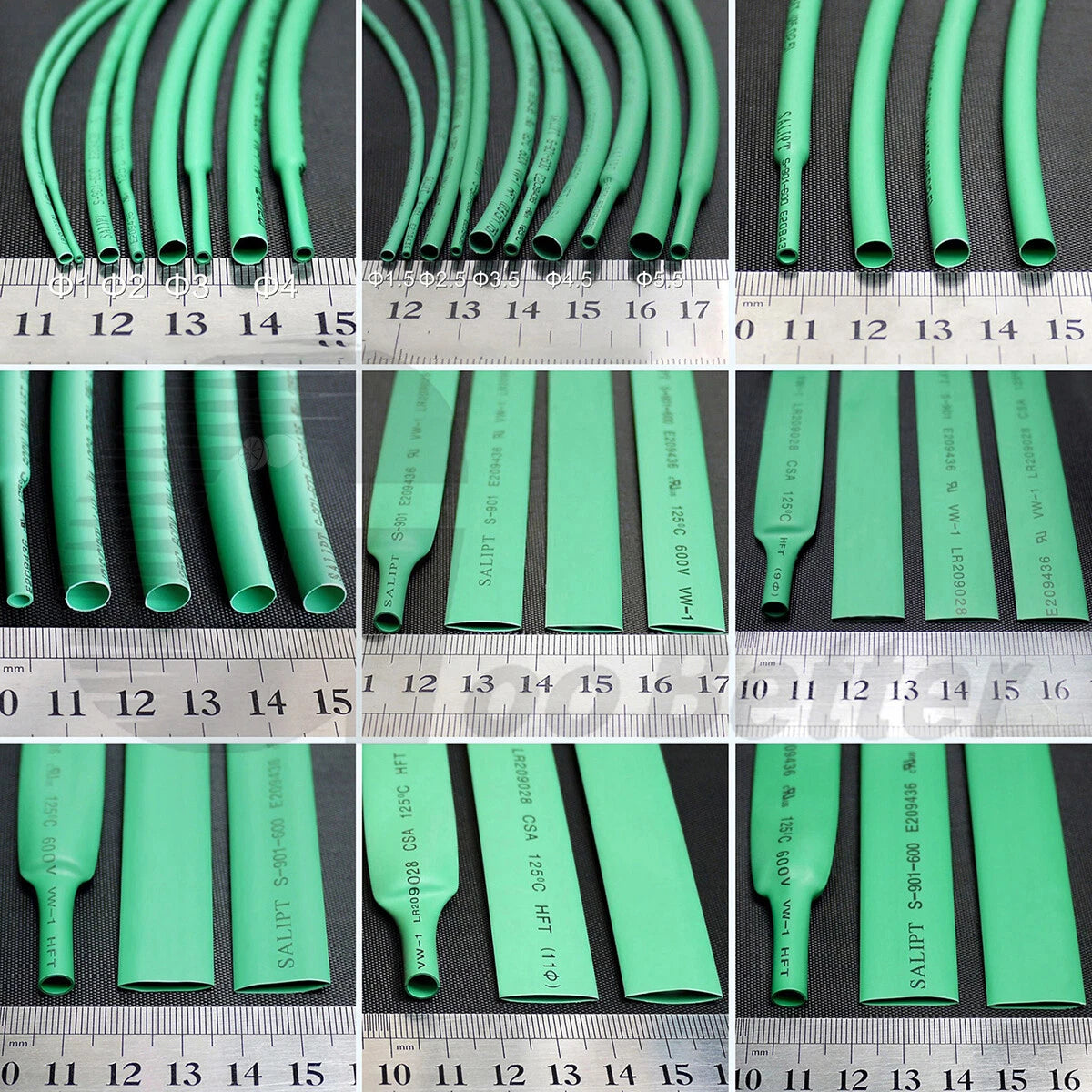 Heat Shrink Tubing 2:1 / 3:1 / 4:1 — Φ0.6mm to Φ50mm, 7 Colors, Adhesive & Non-Adhesive