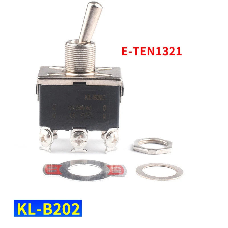 Heavy Duty Toggle Switch 250V ON/OFF — E-TEN Series (2/3/4/6 Pin, Momentary, Waterproof Cover)