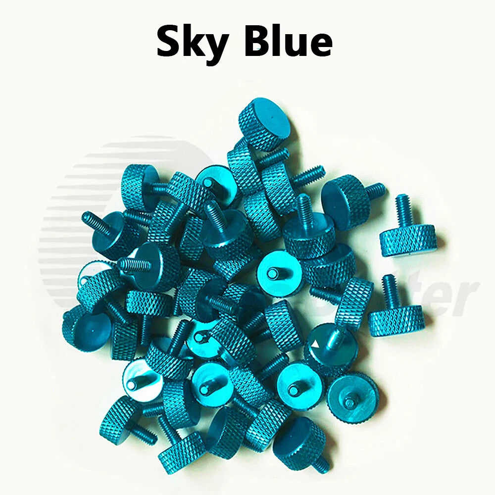 M4 M6 Knurled Thumb Screws Hand Grip Bolts 6-30mm Aluminum Anodised 10 Color D14