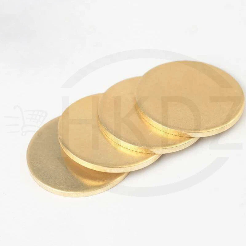 H62 Solid Brass Discs Plate Round Sheets Thickess 0.3mm-3mm Diameters 10-300mm