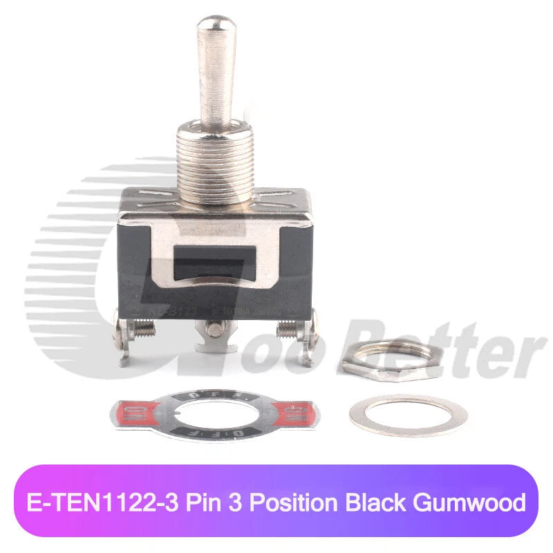 Heavy Duty Toggle Switch On-Off / On-Off-On — SPST/SPDT 2/3 Position, 2/4/6 Pin, 5A 250VAC