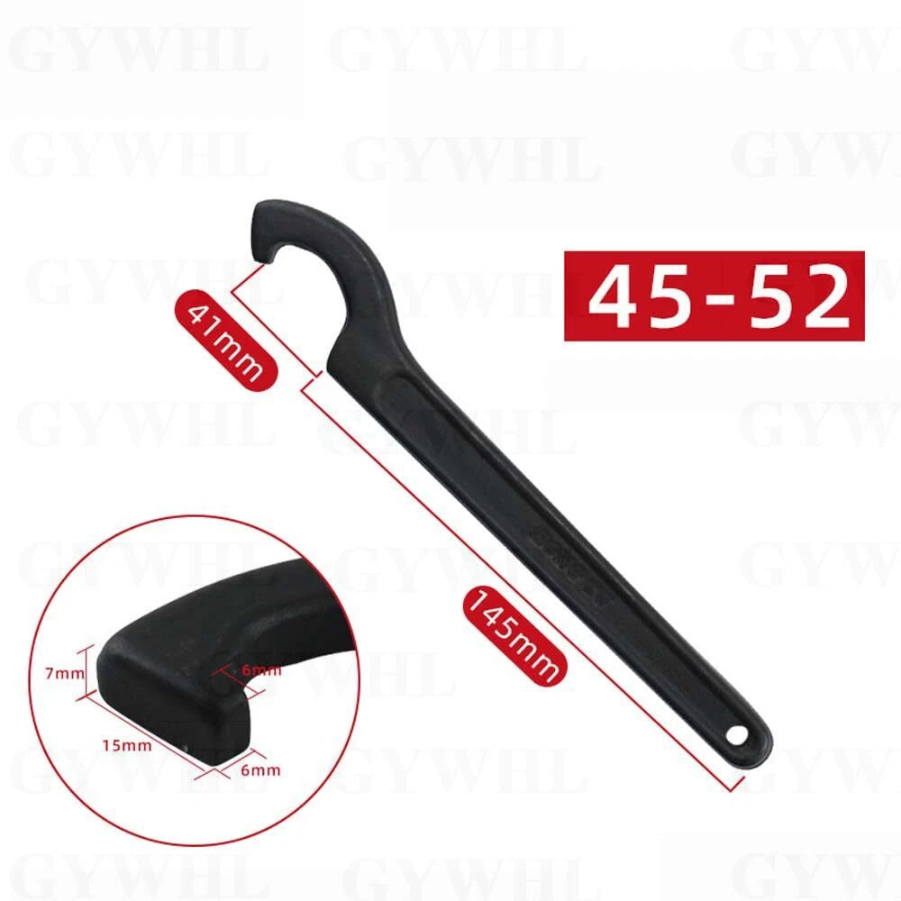 Carbon Steel Crescent Hook Head Round Nut Spanner C Shape Wrench Tool Hand Tool