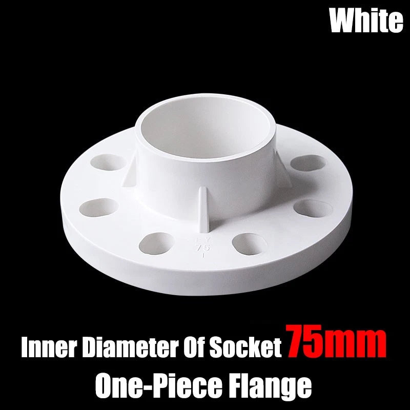 PVC Adhesive Floor Flange 20 25 32 40 50 63 75 90 110-200mm Pipe Fittings White