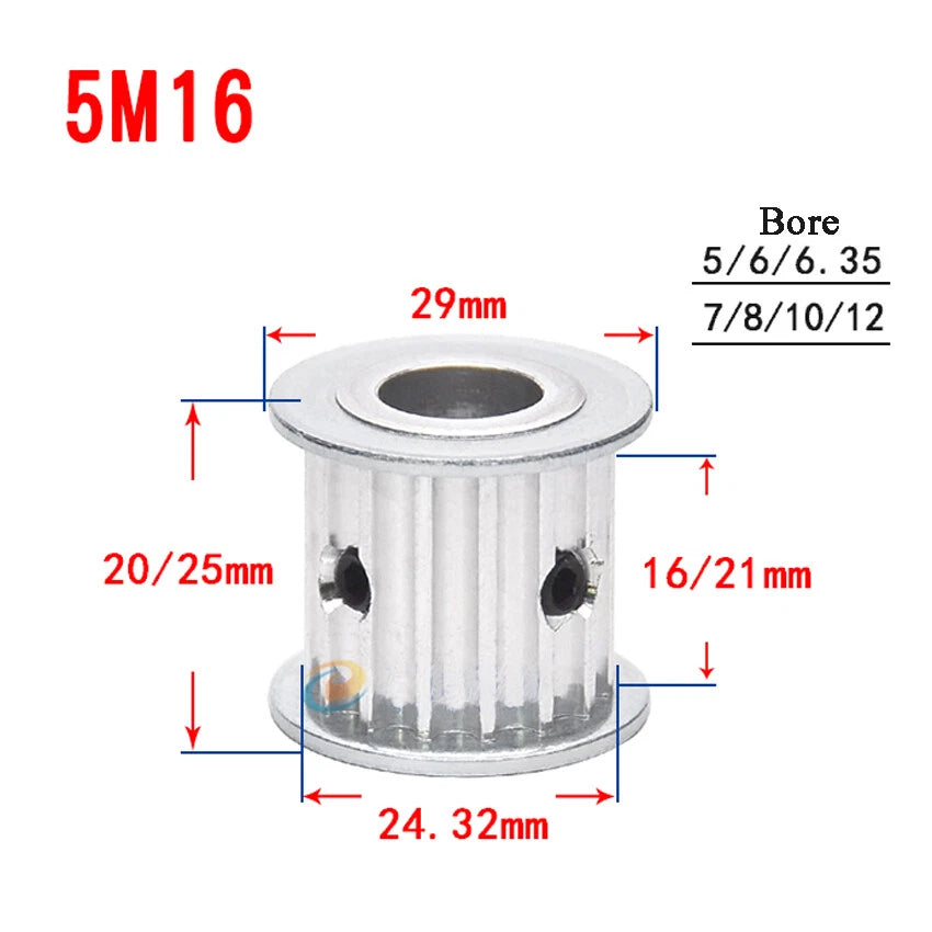 HTD-5M 25-38T Timing Belts Pulley AF-type Drive Pulleys For 15/20mm Width Belt