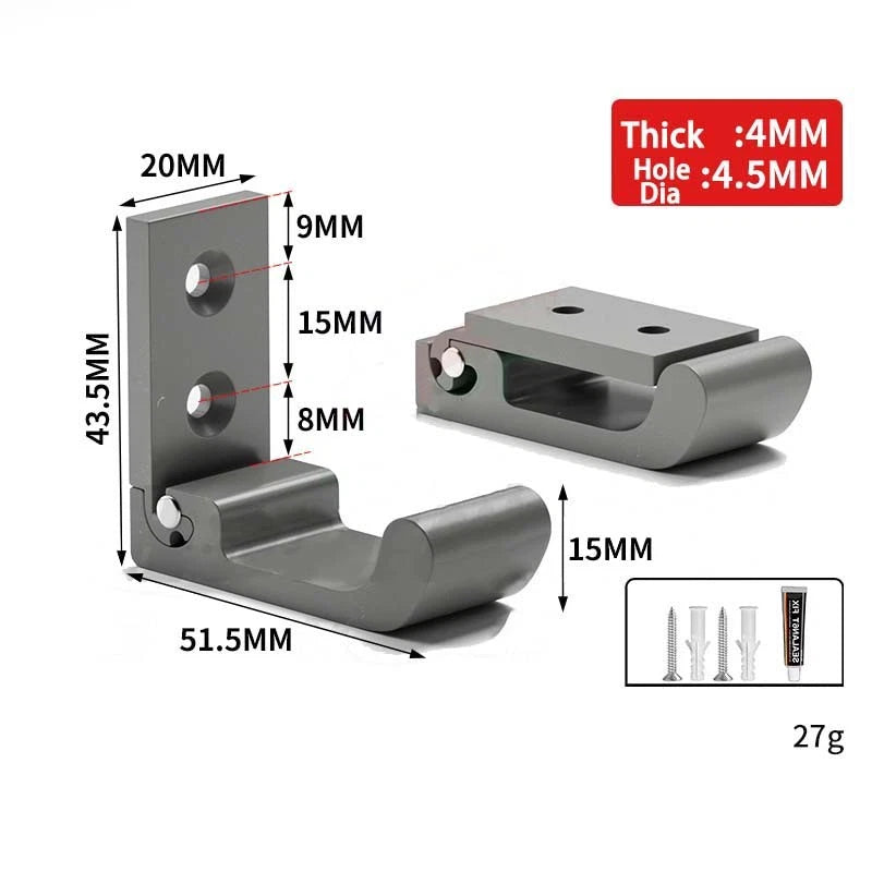 Folding Wall Hooks Aluminum Alloy Foldable Design Wall Mounted Coat Clothes Hook