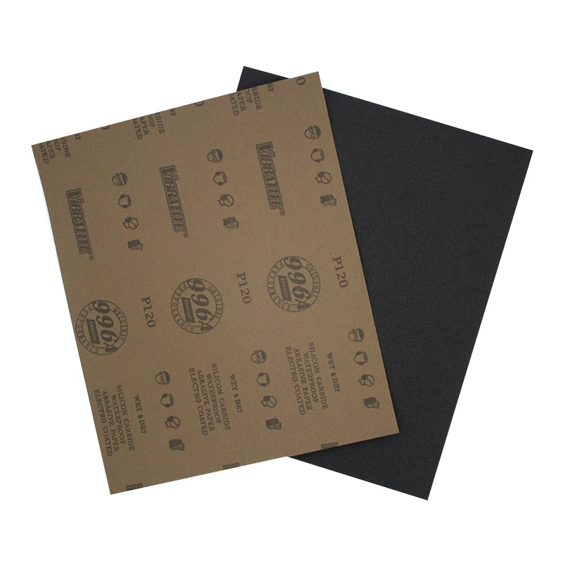 A4 Silicon Carbide Wet & Dry Sandpaper — P60 to P10000 Grit 230x280mm Sheets for Wood Metal Auto
