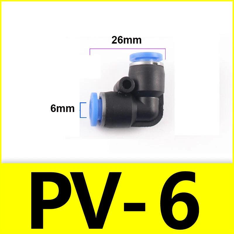 Pneumatic Push-In Elbow Fittings — Equal & Reducing Elbow Connectors for Air & Water Hose