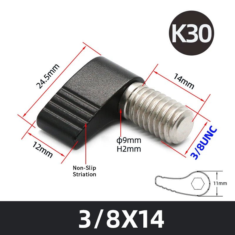 UNC 3/8" & 1/4" Wing Thumb Screws – Single & Double Wing T - Type, Aluminum & Stainless Steel - HomeDIYer