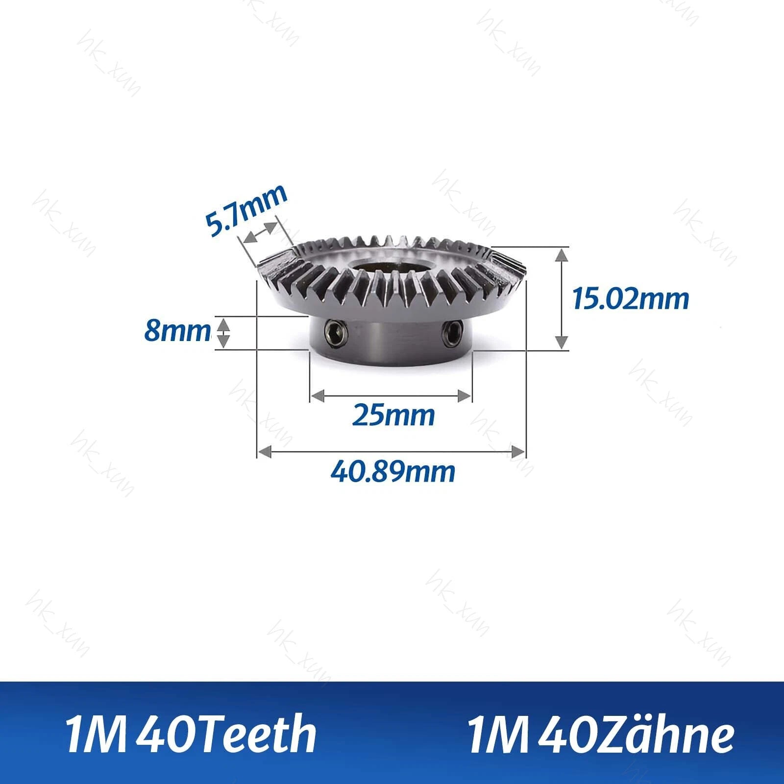 1/1.5/2 Mod 15-40 Tooth 1:2 Metal Motor Bevel Gears 90° Pairing Gear 45# Steel