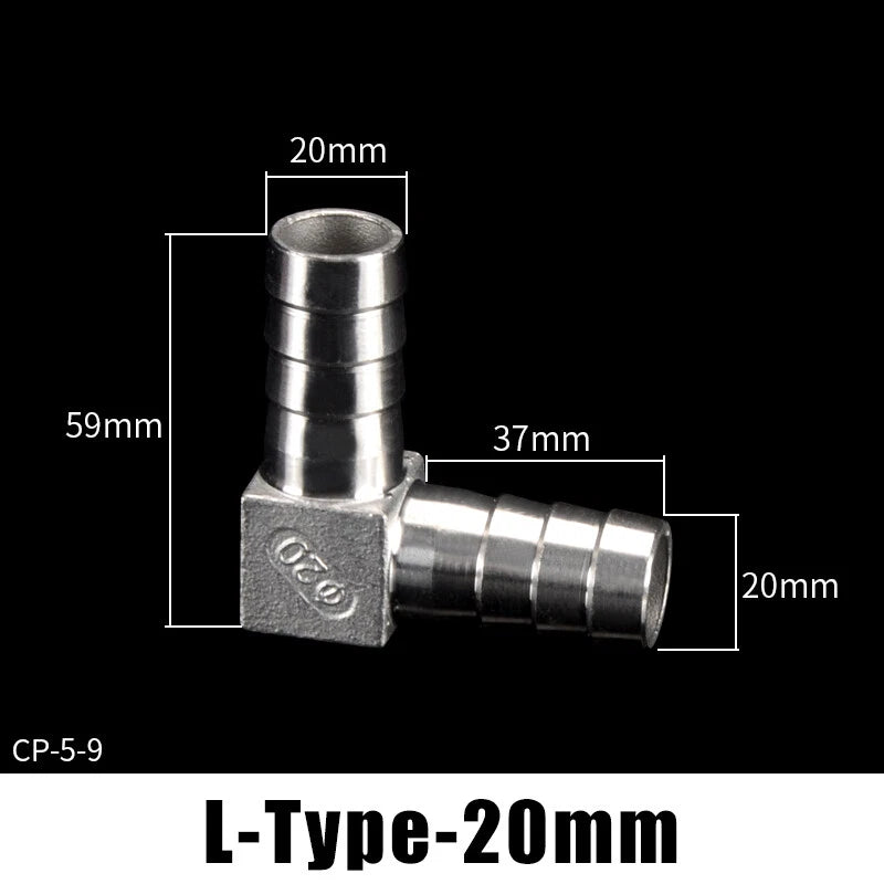 Stainless Steel BSP Hose Tail Connector Fitting — Y / L / T / Inline Type