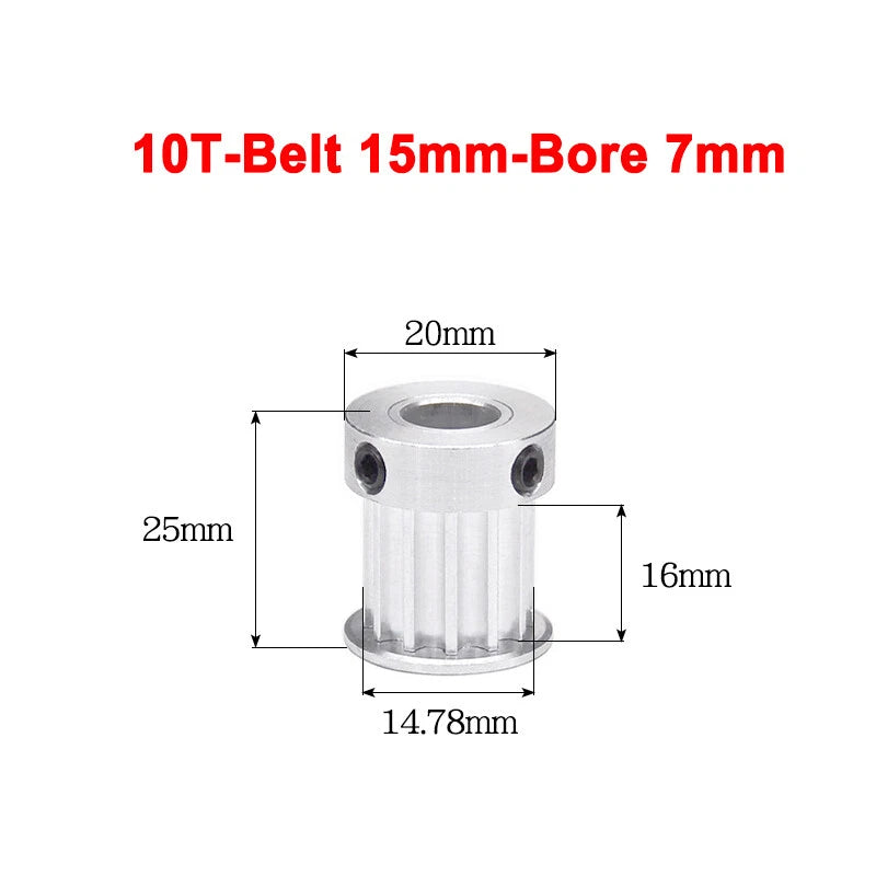 5M Timing Belt Pulley 10T 12T 14T 15T 16T 18T Bore 5mm-12mm for 15mm Width Belt