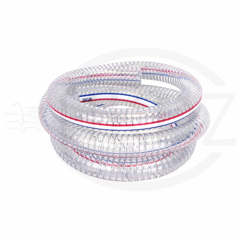Wire Reinforced Clear PVC Hose Pipe — Heavy Duty, Flexible, Water Air Fuel